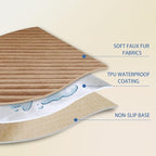 HAOMAIJIA Waterproof Couch Cover for Dogs Washable,Fuzzy Pet Couch Covers for Sofa,Thick Soft Dog Bed Cover Non-Slip Couch Covers for 2 Cushion Couch Sofa Pet Friendly (Khaki, 35" x 62")