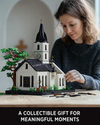 Nifeliz Church Building Set for Adults, Vintage Countryside Building Model Toy with Detailed Interior, Ideal for Display and Home Decor Gift (3,116 PCS, NF10310)