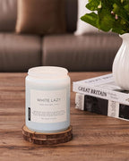 M&SENSE Spring Scented Candle, Jasmine Clean Cotton Soy Wax Large 19.4oz 110 Hour Long Lasting Burning Non Toxic Organic Natural 2 Wick Relaxing Jar Candle for Women