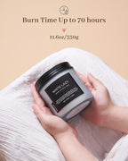 M&SENSE Jasmine & Clean Cotton Spring Scented Candle, 11.6oz Aromatherapy Gifts 2 Wick 70 Hours Long Lasting Burn, Natural Organic Soy Candle, Housewarming Gifts for Dad Mom Friends