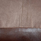 Square Shaped Goat Leather Handmade Eco-Friendly Brown Pouf - 18" x 18" x 18", Plain Solid, Recycled Cotton Filled Stuffed Seating PF12