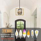 ANKYLHUA Small Black Gold Chandelier,6-Lights Ceiling Light Fixture E12,Adjustable Hight Pendant Lights Kitchen Island,Chandeliers for Dining Room Bedroom,Entryway,Foyer