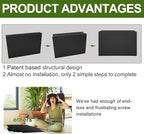 Galvanized Steel Planter Box - No Installation Required Metal Rectangular Block Long Box Planter Modern Outdoor Planters All-Weather Use with Drainage Holes for Patio/Porch, 36×24×12IN