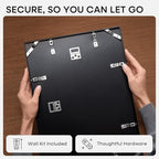 Homeforia 24x32 Poster Frame Black, High End Metal 24 x 32 Large Picture Frames with Mat 20 x 28 for Photo, 24x32 Thin Frame Matted to 20x28 inch Print, 32x24 Frame, Tempered Glass, Wall Kit, Set of 1