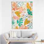 ICMOLYYENLO Tropical Palm Leaves Wall Tapestry, Wall Art for Room Decoration Beautiful Wall Hanging for Bedroom Living Room Dormitory Apartment 50x60 Inch