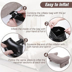Inflatable Reading Pillow for Gaming, Lap Desk Pillow for Adult, Adjustable Gaming Pillow for Lap, Large Arm Rest Lap Pillow for Reading, Working, Playing