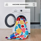 Machine Washable Polka Dot Colorful Nursey/Kids Area Rug - Multicolor - 9x12