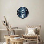 XFM Black Wall Clock 16 Inch Silent Wall Clocks Battery Operated Clocks Moon Night Forest Wall Clock Modern Halloween Decorative for Living Room Kitchen Bedroom