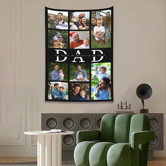 Custom Tapestry For Wall Bedroom Custom Backdrop Personalized Image Text Photo Customized Funny Tapestry Banners And Signs Dad's Day vertical Tapestrys