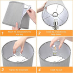 Seealle Lamps for Bedrooms - Touch Control Bedside Lamp with USB C+A, 3 Way Dimmable Nightstand Lamps with USB Port, Brushed Nickel Table Lamp for Living Room Guest Room Bed Side End Table(Single)