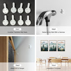 HLNIUC Misty Mountain Forest Framed Wall Art Set,Green Fog Pine Tree Wall Decor,White Foggy Forest Senic Canvas Wall Painting,Fogforest Landscape Art Print for Living Room,Bedroom,Office - 16”x24”x3