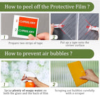 Beautyhero Window Privacy Film, Frosted Reeded Glass Cling, 3D Decorative Coverings with UV Blocking, Adhesive Stickers for Bathroom Doors Cabinet