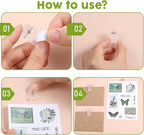 30 Pieces Self Adhesive Clips, Tapestry Wall Hanging Clips, Plastic Hanging Spring Clips Wall Clips Light Clips Photo Clips Poster Clips for Office Home Poster Photo Flag Decorations, Clear