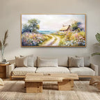 ZUITINGHUA Wood Framed Canvas Wall Art For Living Room Wall Decor For Bedroom Office Wall Decoration Country Road Landscape Paintings Farmhouse Pictures Artwork Room Aesthetic Home Decor 20x40 In