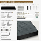 SIGNWIN 36"x60" Extra Large Framed Wall Art Gray School of Fish Minimalist Ocean-Inspired Marine Life Illustration for Home Living Room Bedroom Decor (Frame Assembly Required)