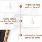 Aurlan Boho Christian Line Art Framed Wall Decor(16"x24"), 3PCS Minimalist Jesus Leavs the 99 Sheep Lamb Bible Story Canvas Artwork, Neutral Abstract Beige Navy Blue Religious Painting for Bedroom Living Room