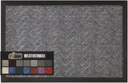 GORILLA GRIP All-Season WeatherMax Doormat, 47x35, Durable Natural Rubber, Stain and Fade Resistant, Low Profile, Indoor Outdoor Door Mats, Easy Clean Patio Entrance Mat, Steel Chevron