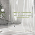 AmazerBath Camper Shower Curtain Liner, 72x65 Clear Shower Curtain Liner, Waterproof Plastic Shower Liner, Lightweight PEVA Shower Curtain for Bathroom with 3 Magnets and 12 Rustproof Metal Grommets