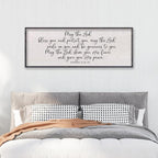 LuZhiQiang Numbers 6:24-26 Scripture Wall Art 40"x15" May The Lord Bless You And Protect You Sign Bible Verses Christian Home Wall Decor (Black)