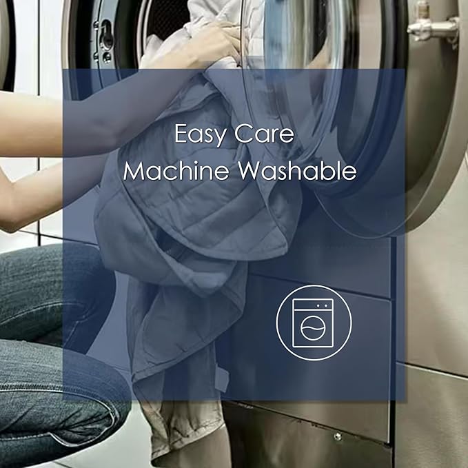 EP Mode Lightweight Quilt Blanket for Summer, Viscose from Bamboo Fabric & Filling, Natural, Breathable & Machine Washable- Navy Blue, King