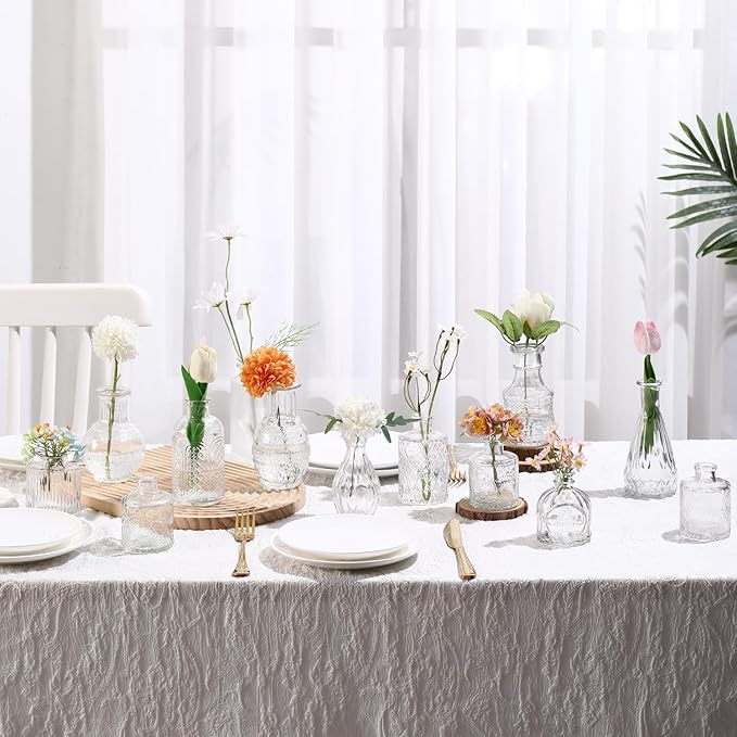 Bud Vases in Bulk 36, Glass Vase for Centerpieces, Small Vase for Flowers, Small Flower Vases for Centerpieces, Mini Vases, Vintage Vase, Clear Bud Vases for Wedding Table Decor