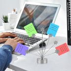 7-Branch Family Desktop Photo Tree Holder Clip Round Base, Card Picture and Memo Desk Frame Display Stand for Wedding Party Christmas Photo Clip Holder Table Numbers (Snowflake)