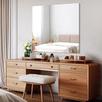 Frameless Mirror, 36x36 inch Square Bathroom Mirrors for Wall, Upgraded Shatterproof Vanity Mirror Over Sink with Polished Edge for Bathroom,Bedroom,Living Room and Entryway