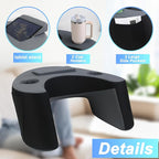 Reading Pillow for Lap, Memory Foam Gaming Pillow, Arm Rest Pillow with 2 Side Pockets&Cup Holders, Large Arm Rest Pillow for Gaming, Reading, Working Sitting in Bed Floor Sofa