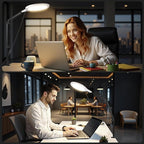 Desk Ring Light with Stand, 10" LED Desk Ring Light with Clamp, 360°Rotate & Flexible Height Full-Screen Overhead Ringlight for Video Recording, TikTok, YouTube, Live Streaming, Content Creation