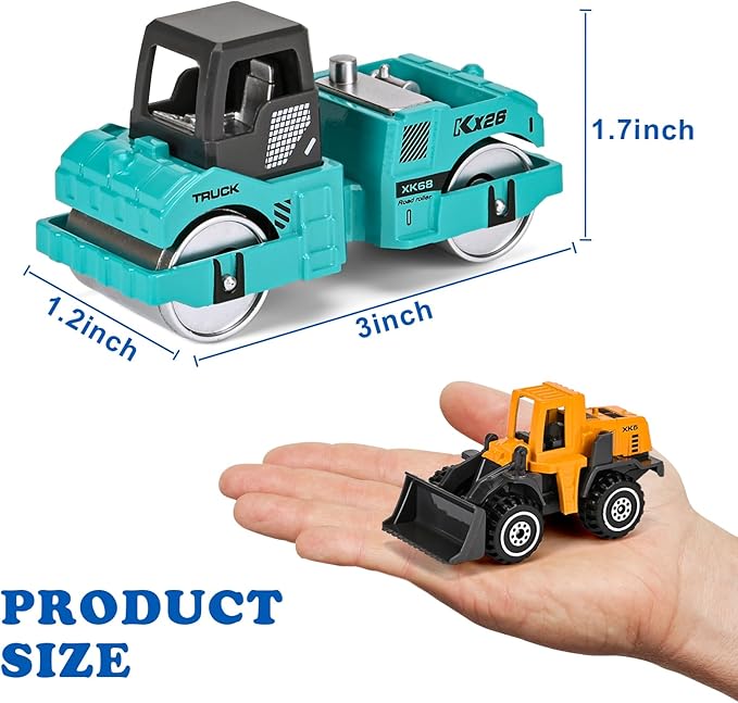 ZHFUYS 12PCS Metal Mini Cars Toy for Kids, Toy Cars for Kids, Trucks Toy Vehicles Set for Toddlers, Party Favors for Toddler Toys,Educational Play, Birthday Gift for Boys Girls