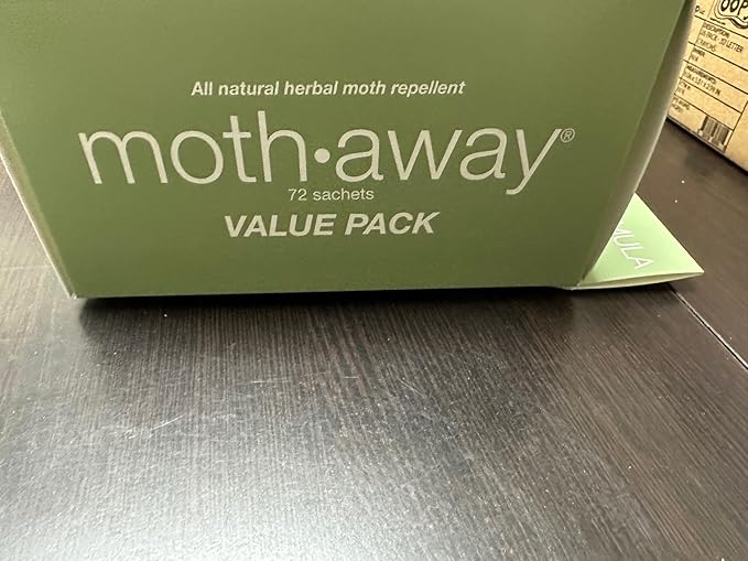Richards Homewares Moth Away Sachets - 72 Pack (White) (6 Sets of 12 Sachets) - Fresh Mint Scent