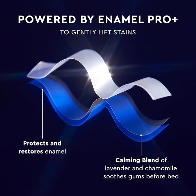 MOON Dissolving Teeth Whitening Strips - Vegan, Easy-to-Use White Strips - Dissolve in 15 Minutes & Designed to Gently Whiten Sensitive Teeth Up to 7 Shades in 2 Weeks, Midnight Mint (56 Count)