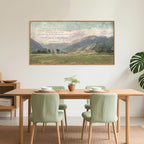 Aurlan Numbers 6:24-26 May The Lord Bless You Wall Art(40"x20"), Large Jesus Christian Bible Verse Scripture Canvas Artwork, Abstcat Watercolor Mountain Landscape Nature Decor for Home Dining Room Christ Gift