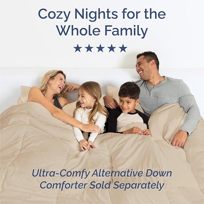 Cal King Size 4 Piece Sheet Set - Comfy Breathable & Cooling Bed Sheets Set - Hotel Luxury Bedding for Women, Men, Kids, Teens, Boys & Girls - Deep Pockets, Ultra-Soft, Wrinkle Free - Oeko-Tex - Cream