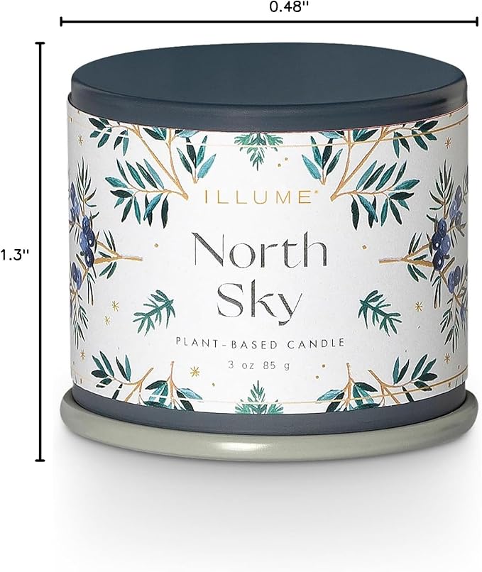 ILLUME Demi Vanity Tin Candle, North Sky