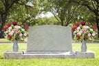 In Ground Headstones for Grave Decorations Memorials for Cemetery Vases for Flowers with Spikes (Floral Foam is Included)