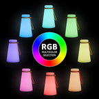 Portable Outdoor Table Lamp, Cordless Rechargeable Outdoor Table Lanterns RGB LED Lights with Remote, IP44 Water-Resistant Battery Operated Hanging Lamp for Patio Garden Camping Dining Room