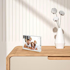 12 Pack Mini Acrylic Picture Frames 2.5 x 3.5 Inch Clear Acrylic Business Card Frame Double Sided Magnetic Photo Block Frames Wallet Size Desktop Display Stand for Office Home