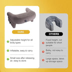 Inflatable Gaming Pillow for Lap Portable Reading Pillow Adjustable Lap Desk Pillow for Adult Student Reading Gaming Studying in Bed Couch Floor