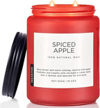 M&SENSE Spiced Apple Scented Candles for Home Natural Soy Wax 19.4oz 110 Hours Large Long Lasting Highly Scented Classic Christmas Holiday 2 Wicks Candle Gift Home Decor