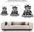 Personalized Highland Cow Name metal Signs,Custom Highland Cow Metal Shed Wall Decor,Black Metal Wall Art Plaques Outdoor wall Decorative Signage (Style B)