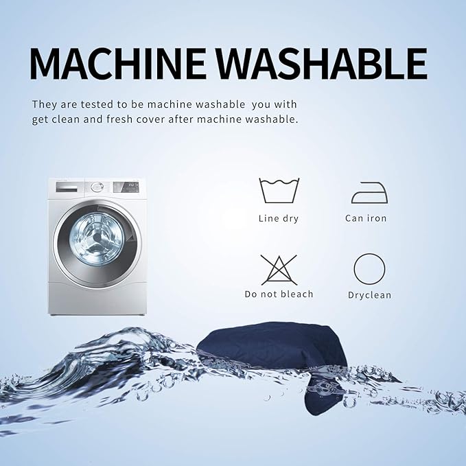 Easy-Going L Shape Couch Cover - Sectional Chaise Lounge Sofa Slipcover Reversible Dog Cat Pet Kids Children Furniture Protector (Large, Navy)