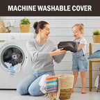 MABOZOO Memory Foam Back Support Cushion for Recliner Chair,Lumbar Support Pillow for Elderly,Extra Large Lumbar Support Pillow with Extension Straps,Dark Coffee