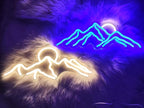 Ulalaza LED Decorative Lights USB Mountains Sunrise Sunset Led Neon Signs Home Decoration Wall Art Holiday Gift Brightness Adjustable 16.5''x11.8''