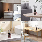 XEPTLE Jasmine Breeze Reed Diffuser Set, Eliminate Odors 7.04 oz, Air Freshener with 5 Reusable Sticks Home Fragrance for Bedroom, Scent Diffuser - Purple