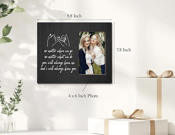 Orchroma Friends Picture Frame,Long Distance Friends Gifts,Soul Sister Photo Frame,Friendship Gifts for Women,8x10 Inch (Black)