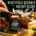 Sugar Cookie Candle, Cookie Candle – ‘Sugar Cookies’ Soy Candles, w/Sugar, Butter & Vanilla - Infused with Essential Oils I Christmas Candles I 9oz, 50 Hour Burn, Handmade in USA