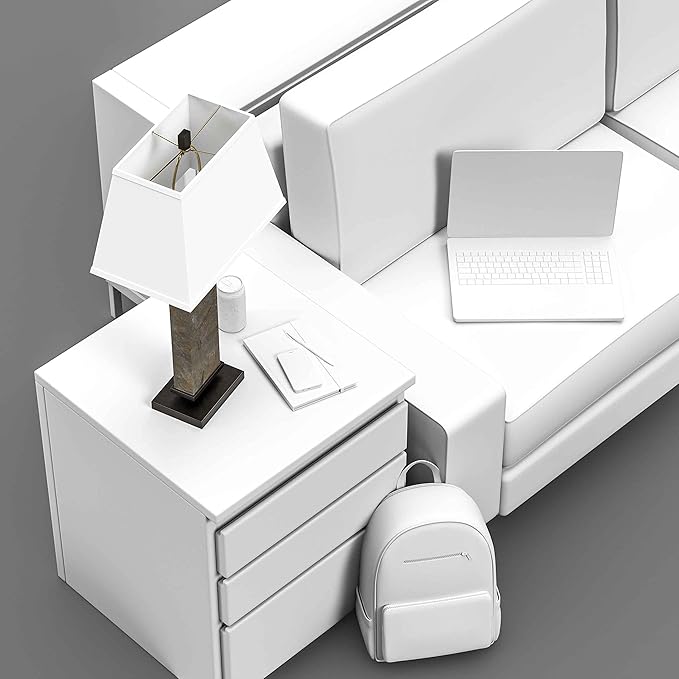 Kenroy Home 21037SL Hanover Table Lamp with Natural Slate Finish, Rustic Style, 29" Height, 15" Width, 9.5" Depth