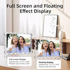 3 Pack Acrylic Picture Frame: 4x6inch Magnetic Picture Frames, Double Sided Magnet Frames,10+10mm Thick Block, Clear Photo Scalloped Frames Freestanding for Desktop Display (Clear, 4X6)