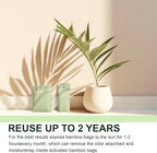 Nuanchu 24 Pcs Activated Charcoal Odor Absorber 50g/100g/200g, Air Purifying Bamboo Charcoal Bags, Natural Shoe Odor Absorber, Deodorizer Absorbers for Fresh Car Home Closet Pet Basement Smell(Green)